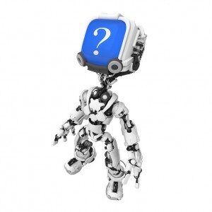 Robot with Question Mark for head
