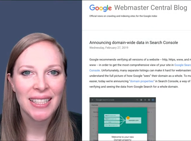 Pam Aungst Cronin on How to Set Up a Domain Propery in Search Console