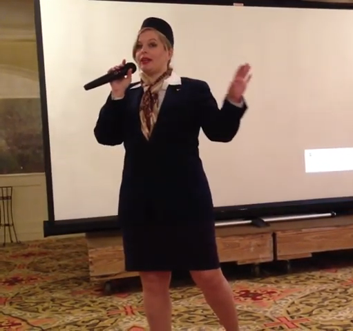 Pam Aungst Cronin gives Airline Themed Presentation