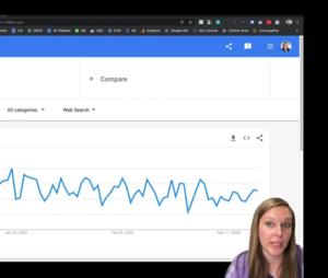Pam Aungst Cronin explaining Google Trends