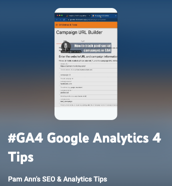 Screenshot of GA4 How-to Tips Playlist on YouTube Shorts