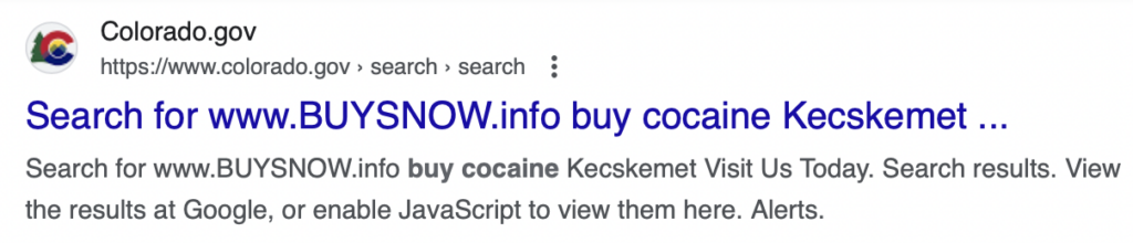 Compromised Google Search Results