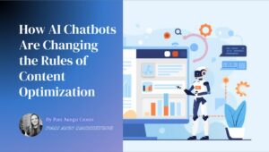 Screenshot of the opening slide of the presentation "How AI Chatbots Are Changing the Rules of Content Optimization"