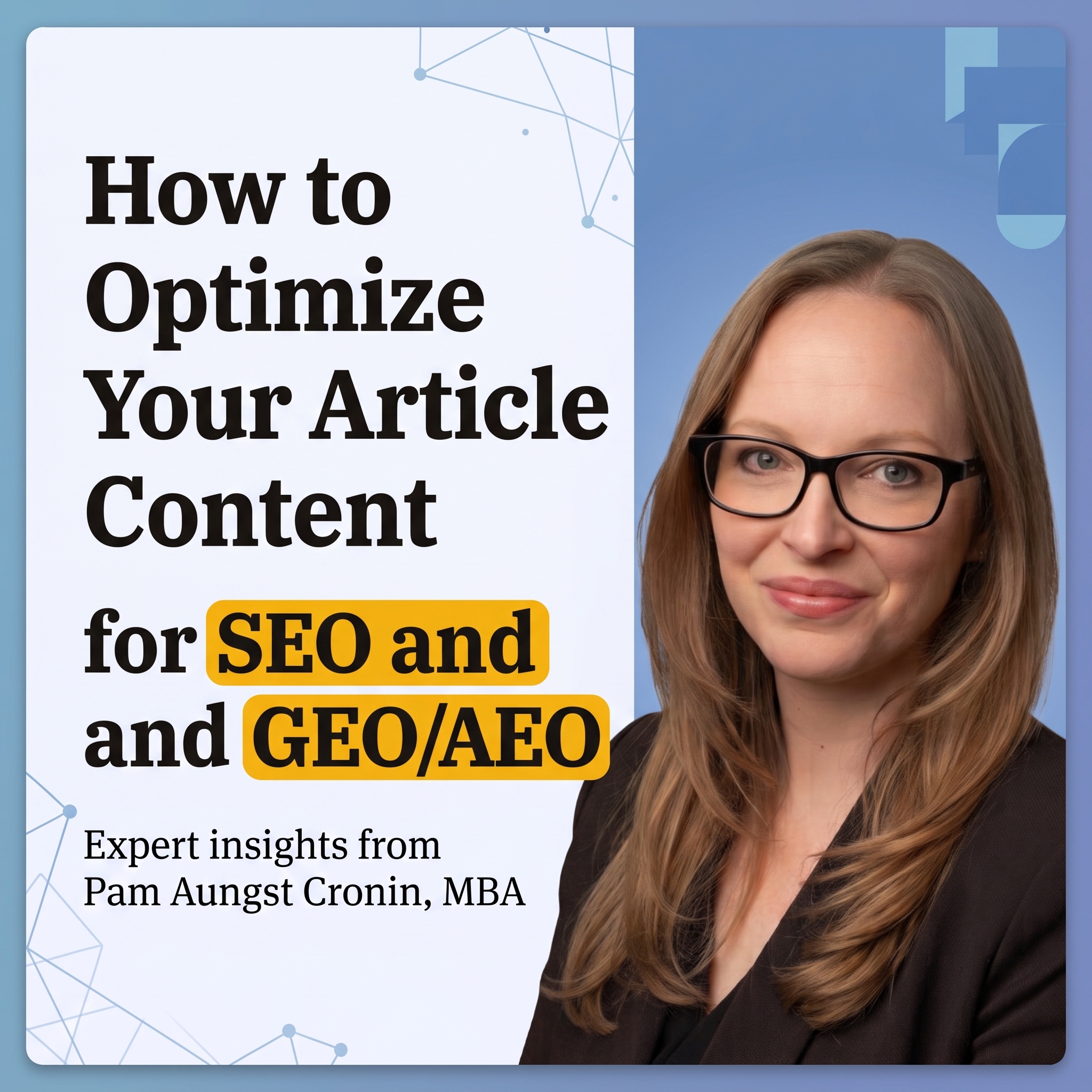 Image of Pam Aungst Cronin with the article title